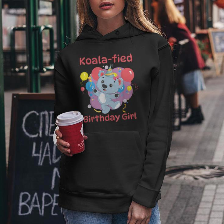 Koalafied Birthday Girl Koala Bear Birthday Party Cute Women Hoodie Personalized Gifts