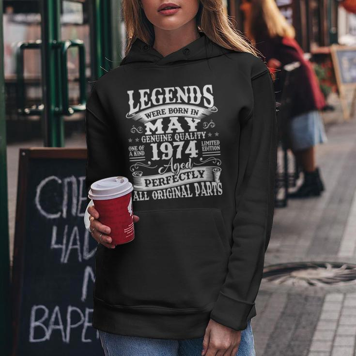 Legends Since May 1974 Vintage 50Th Birthday Women Women Hoodie Funny Gifts