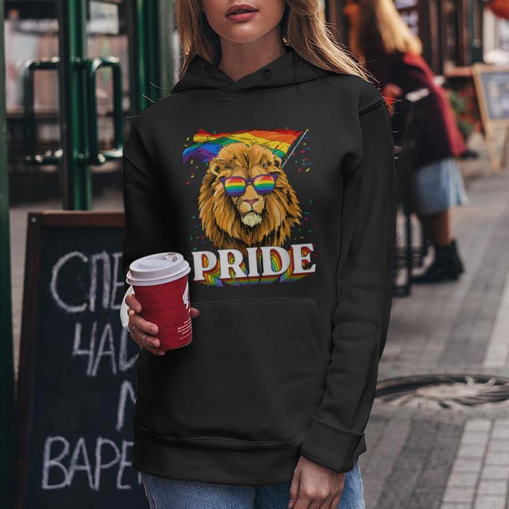 Lgbt Lion Gay Pride Lgbtq Rainbow Flag Sunglasses Women Hoodie Unique Gifts