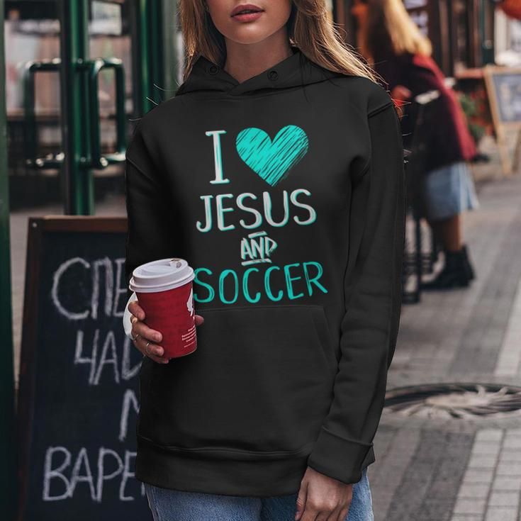 I Love Jesus And Soccer Christian Futbal Goalie Women Hoodie Unique Gifts