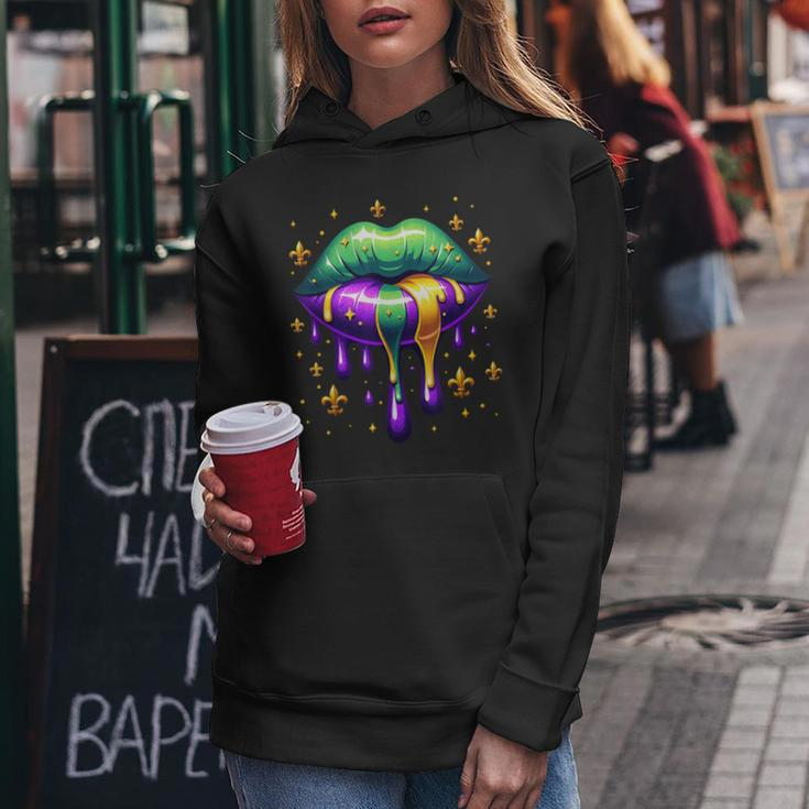 Mardi Gras Outfit Costume Mardi Gras Lips Women Hoodie Funny Gifts
