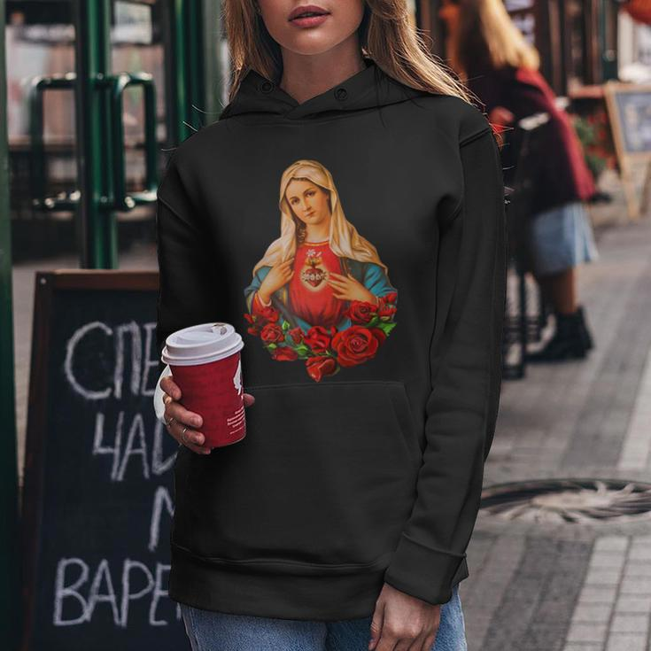 Mary Mother Of God Heart Of Virgin Mary Classic Catholic Women Hoodie Personalized Gifts