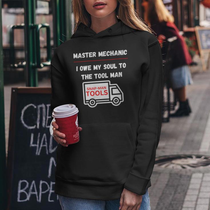 Master Mechanic I Owe My Soul Dad Mechanics Sarcastic Women Hoodie Unique Gifts