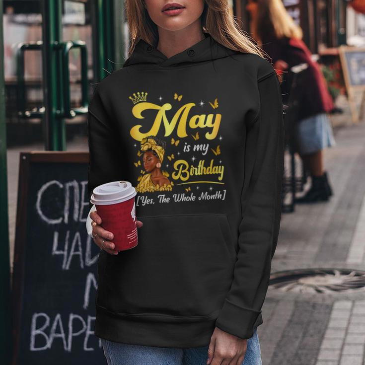 May Is My Birthday African American Woman Birthday Queen Women Hoodie Personalized Gifts