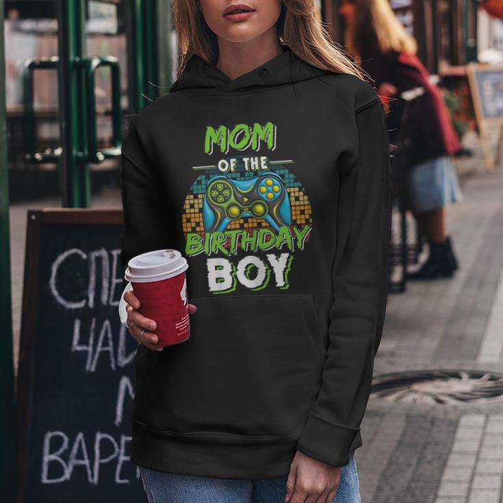 Mom Of The Birthday Boy Matching Video Gamer Birthday Party Women Hoodie Unique Gifts