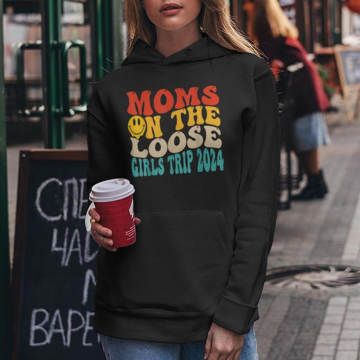 Moms On The Loose Girl's Trip 2024 Family Vacation Women Hoodie Funny Gifts