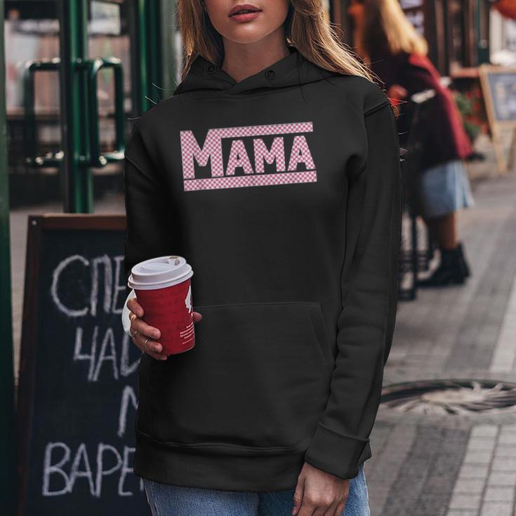 Muttertags- Mit Aufschrift Mama Best Mom Ever Kariert Kapuzenpullover für Damen Lustige Geschenke