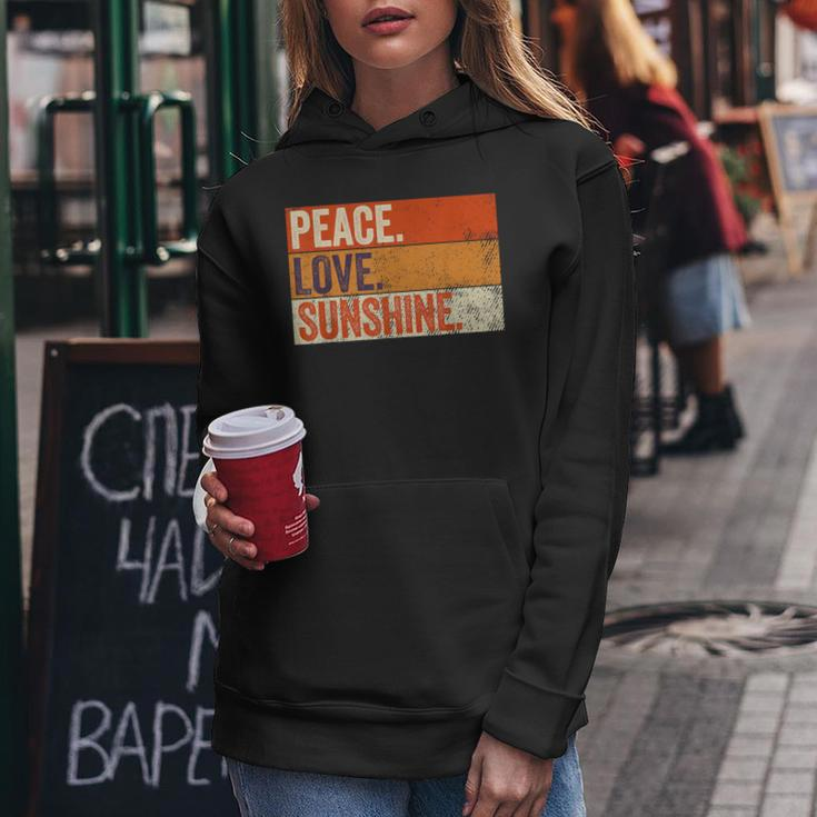 Peace Love Sunshine Mother Father Sun Lover Vintage Women Hoodie Unique Gifts