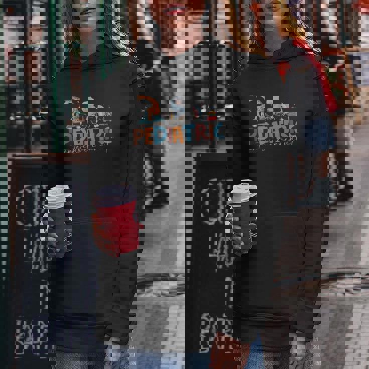 Pediatric Intensive Care Unit Cute Animals Groovy Picu Nurse Women Hoodie Personalized Gifts