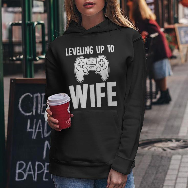 Promoted Bride Leveling Up To Wife GamingWomen Hoodie Unique Gifts