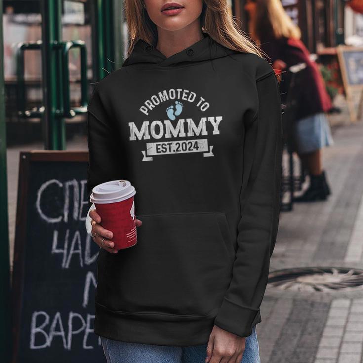 Promoted To Mommy 2024 New Mama First Time Women Hoodie Unique Gifts