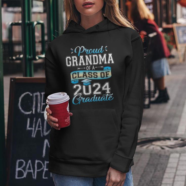 Proud Grandma Of A Class Of 2024 Graduate Senior 2024 Women Hoodie Unique Gifts