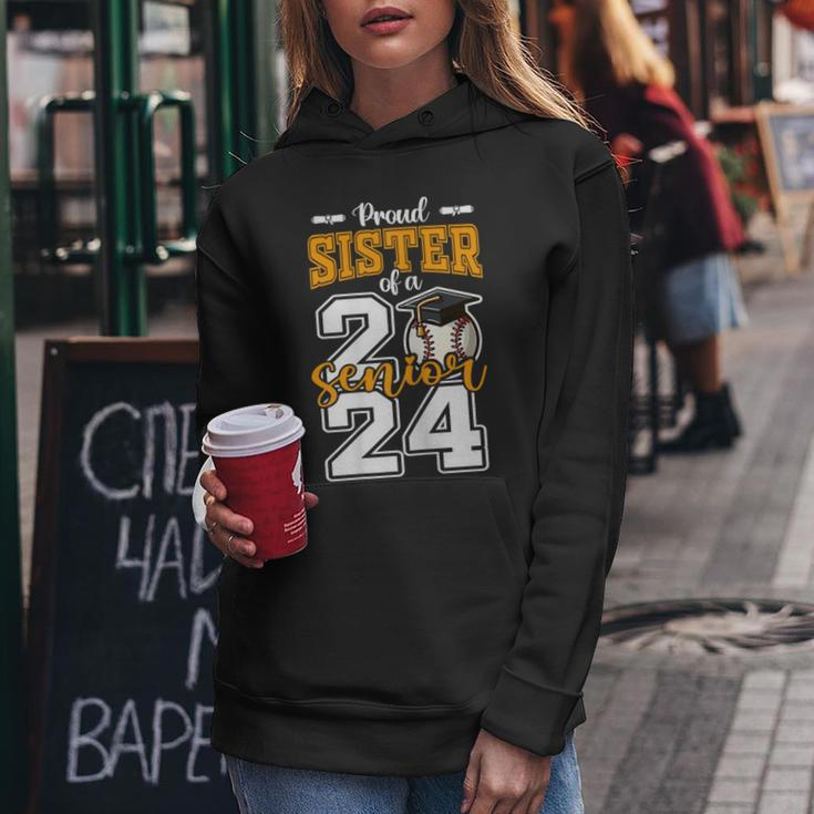 Proud Sister Of A 2024 Baseball Senior Graduation Sister Women Hoodie Unique Gifts