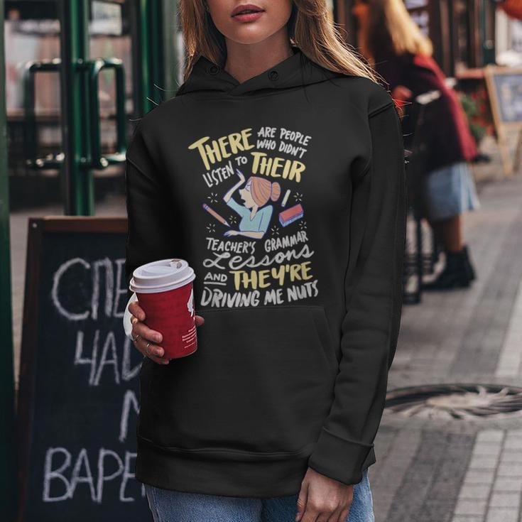 There Their They're English Teacher Grammar Police Women Hoodie Unique Gifts