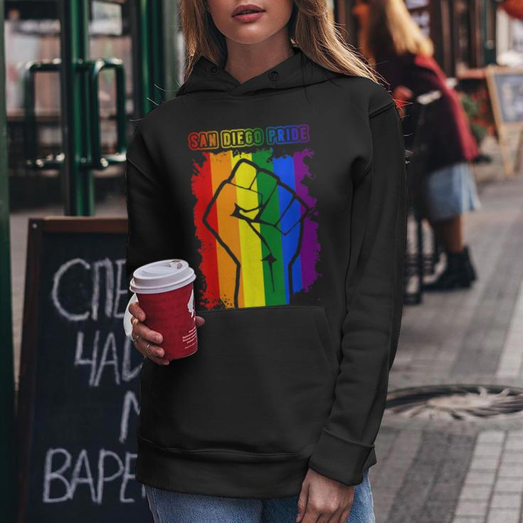 San Diego Lgbt Pride Month Lgbtq Rainbow Flag Women Hoodie Unique Gifts