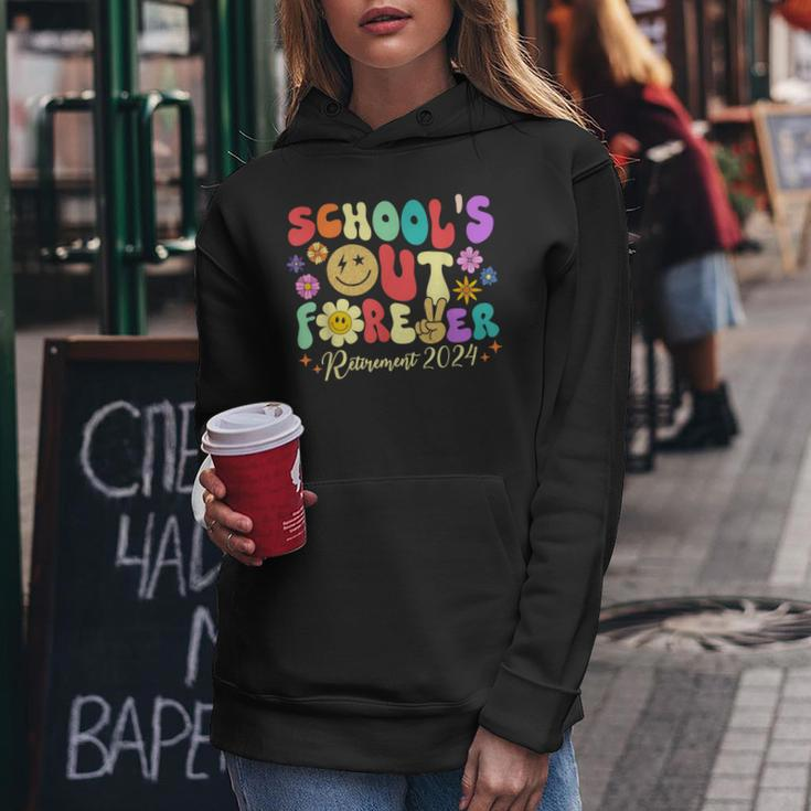 School's Out Forever Retirement 2024 Retired Teacher Summer Women Hoodie Unique Gifts