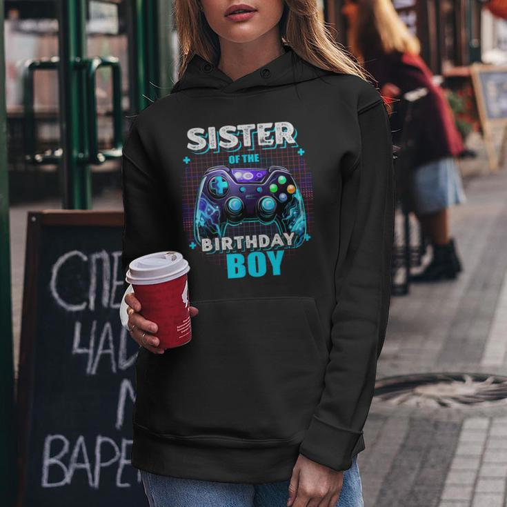 Sister Of The Birthday Boy Matching Video Game Birthday Women Hoodie Unique Gifts