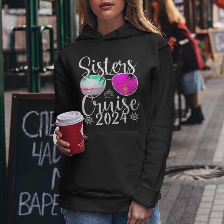 Sisters Cruise 2024 Sister Cruising Vacation Trip Women Hoodie Funny Gifts