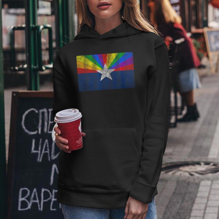 Vintage Gay Arizona Pride Flag Az Lgbt Women Women Hoodie Unique Gifts