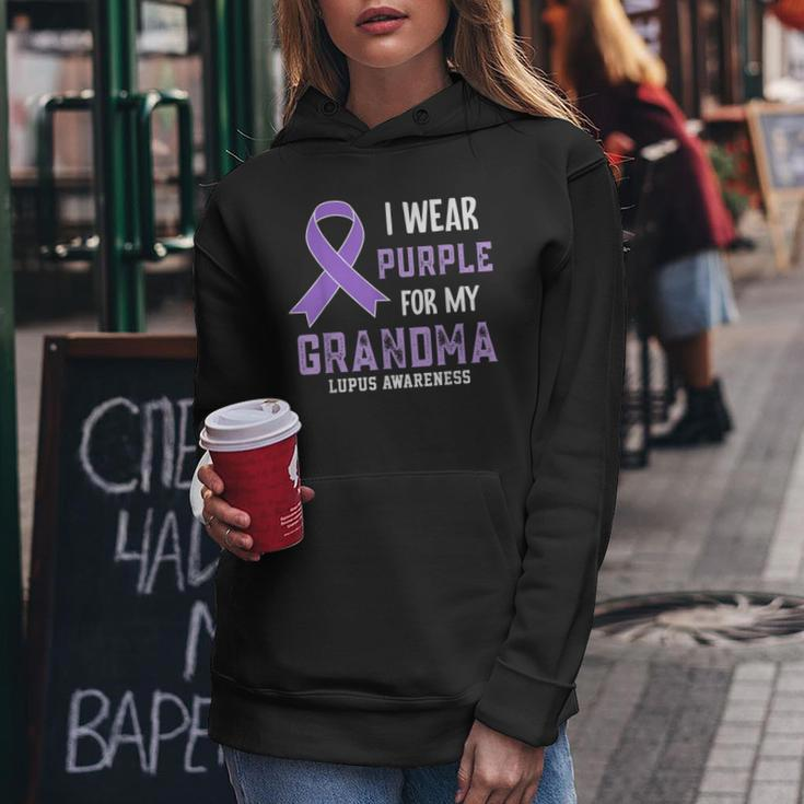I Wear Purple For My Grandma Lupus Awareness Women Hoodie Unique Gifts