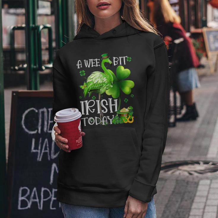 A Wee Bit Irish Today Green Flamingo Beer St Patrick's Day Women Hoodie Personalized Gifts