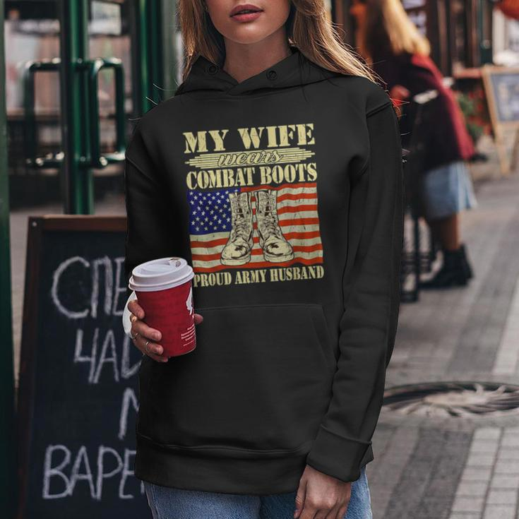 My Wife Wears Combat Boots Military Proud Army Husband Women Hoodie Unique Gifts