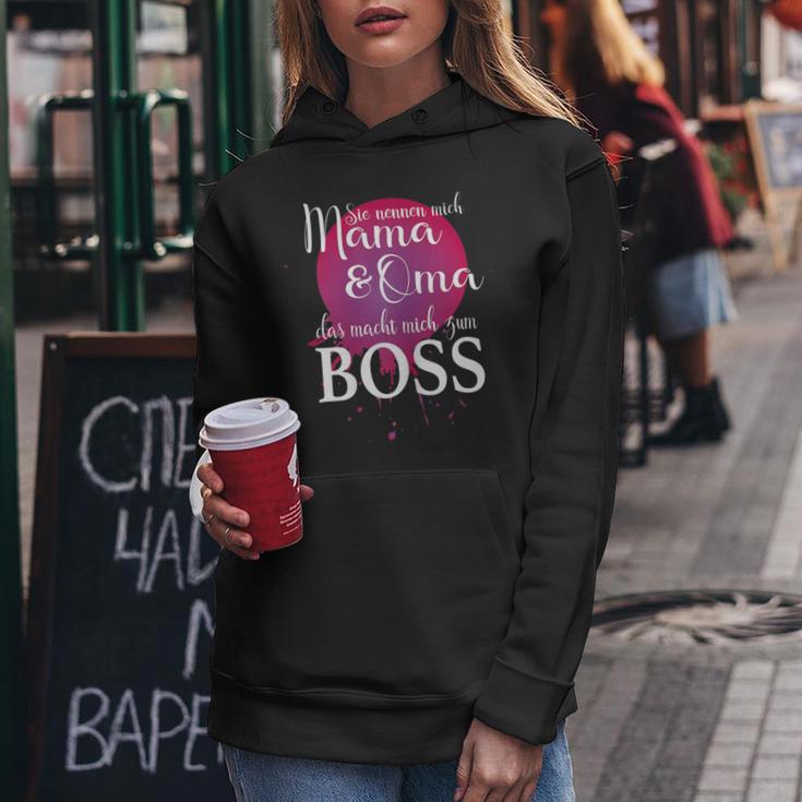 Women's Mama Ist Die Chefin Und Grandma Ist Der Boss Liebe Familie Ceo Kapuzenpullover für Damen Lustige Geschenke