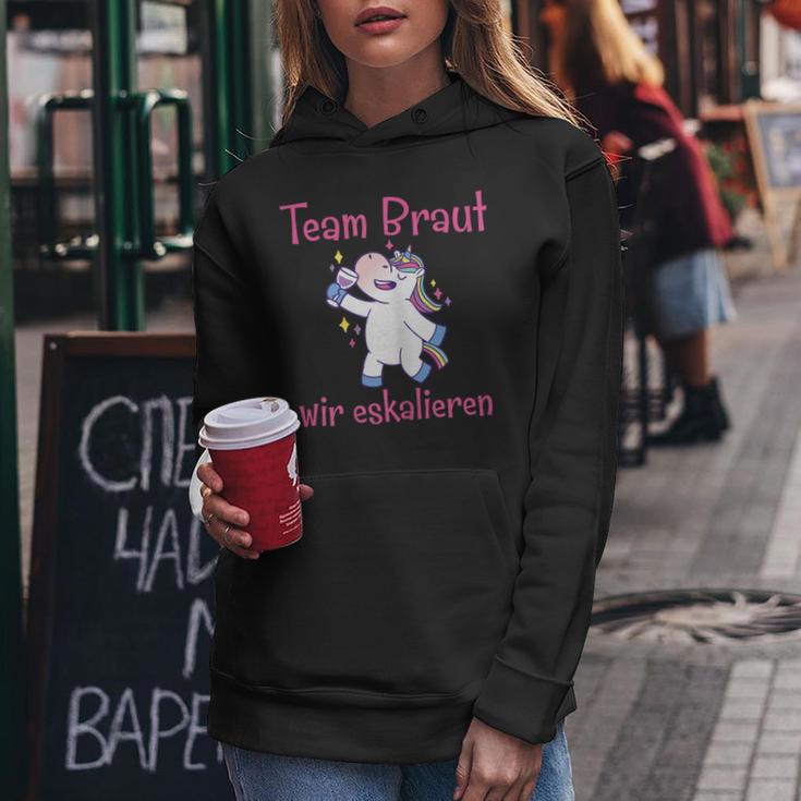 Women's Team Braut Wir Eskalieren Hen Party Kapuzenpullover für Damen Lustige Geschenke