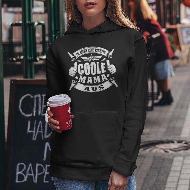 Women's With Text So Sieht Ein Richtig Coole Mama Aus Kapuzenpullover für Damen Lustige Geschenke