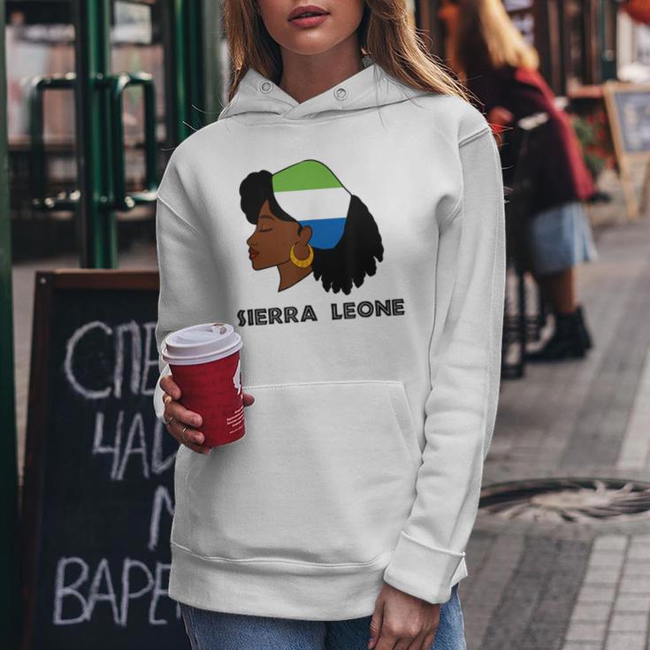 Afro Woman Sierra Leone Flag African Women Hoodie Unique Gifts