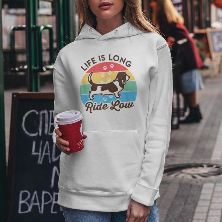 Basset Mama Papa Lustig Retrointage Niedlich Basset Hund Kapuzenpullover für Damen Lustige Geschenke