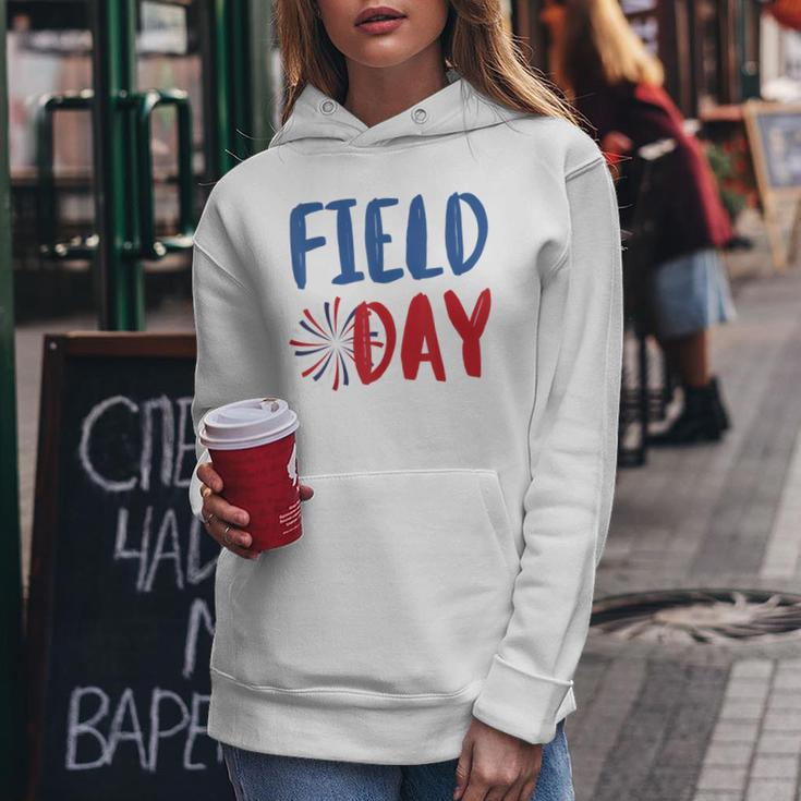 Field Day Red White And Blue Student Teacher Women Hoodie Funny Gifts