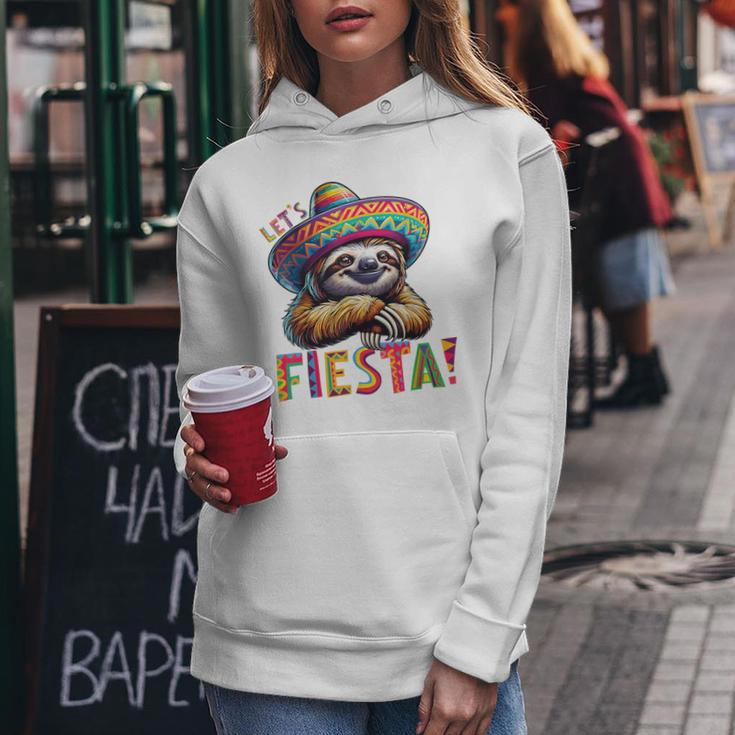 Let's Fiesta Sloth Cinco De Mayo Fiesta Mexican Women Hoodie Unique Gifts
