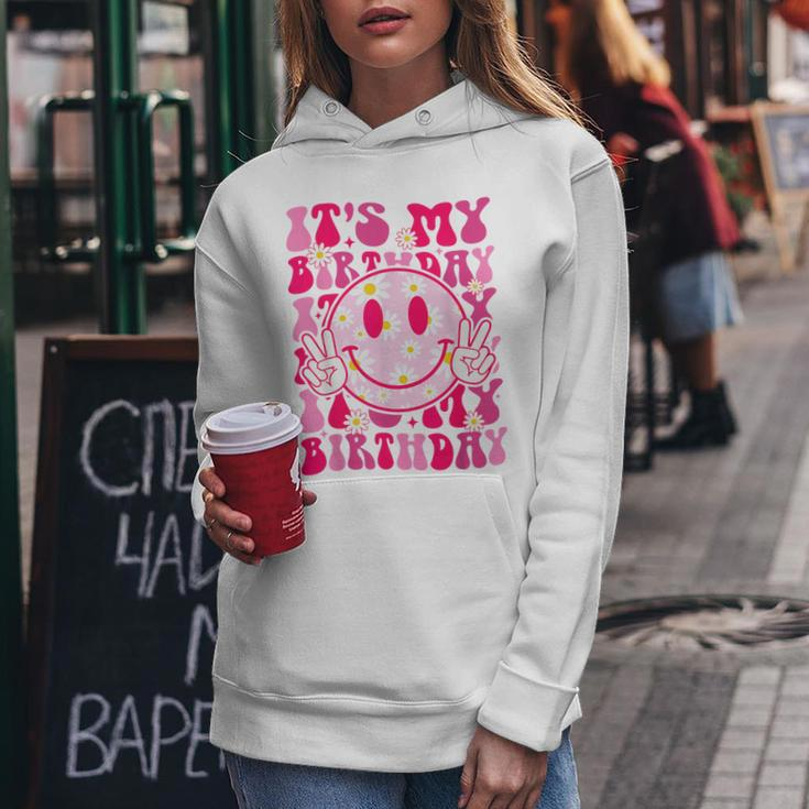 Groovy It's My Birthday Ns Girls Preppy Smile Face Women Hoodie Unique Gifts