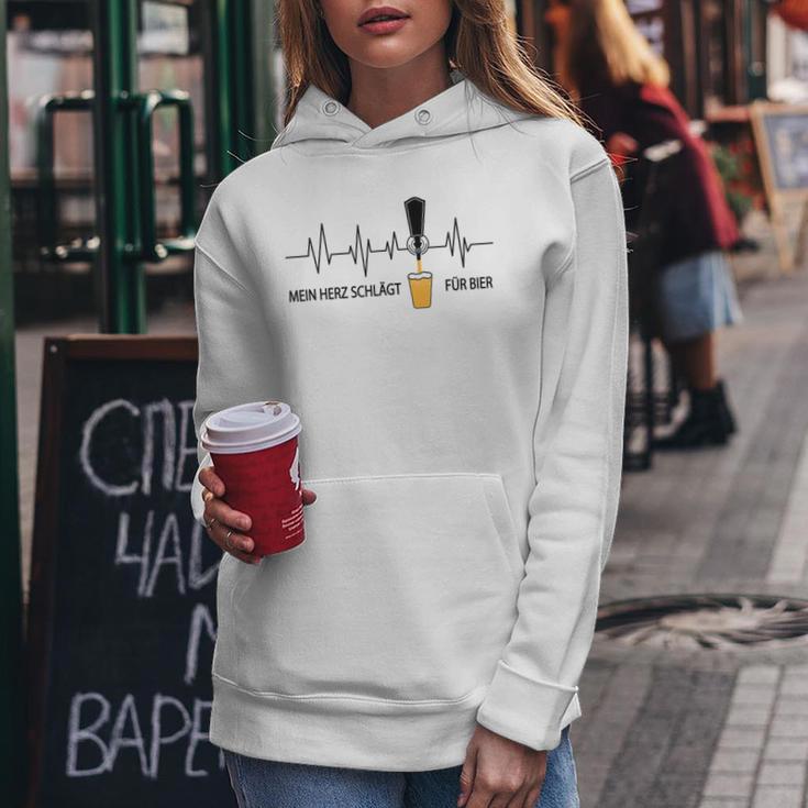 Heartbeat Beer Drinking Jga Kapuzenpullover für Damen Lustige Geschenke