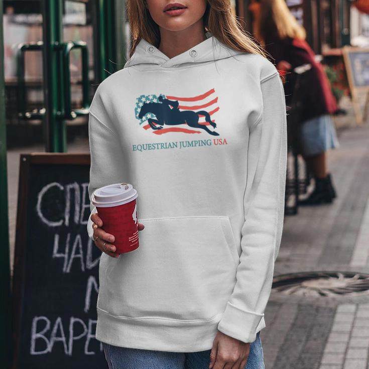 Horse Rider Equestrian Jumping Usa Team Coach American Flag Women Hoodie Personalized Gifts