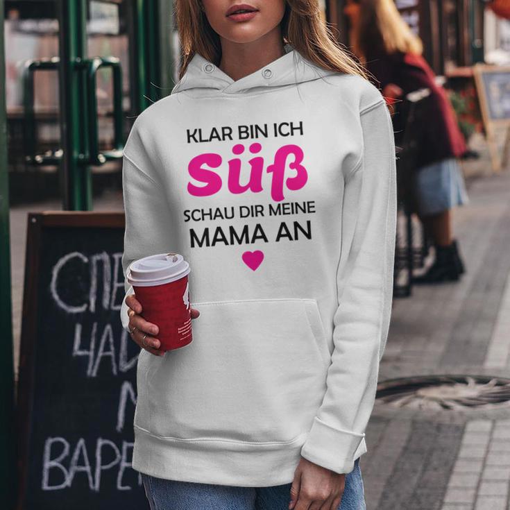 Kinder Klar Bin Ich Süß Schau Dir Meine Mama An Geschenk Kapuzenpullover für Damen Lustige Geschenke