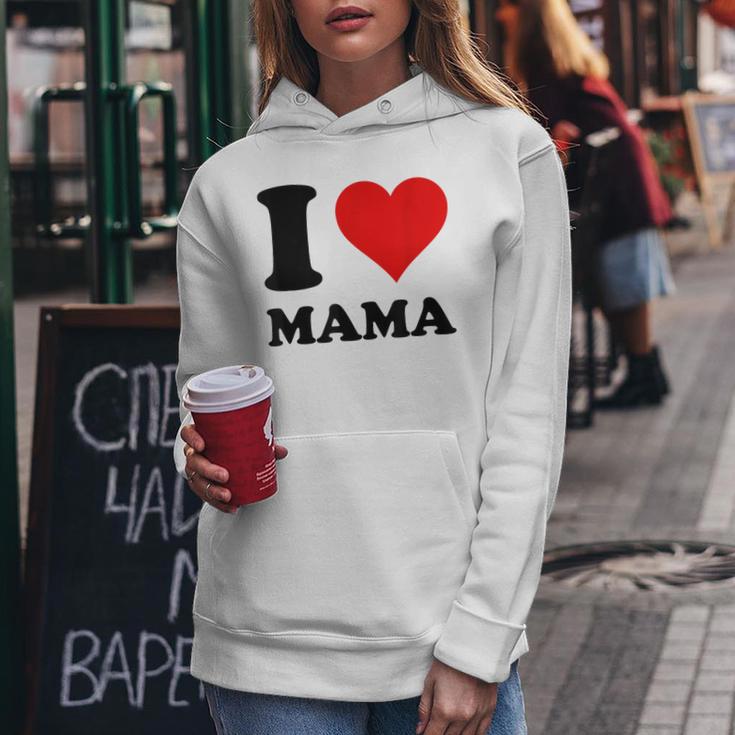 I Love Mama Kapuzenpullover für Damen Lustige Geschenke