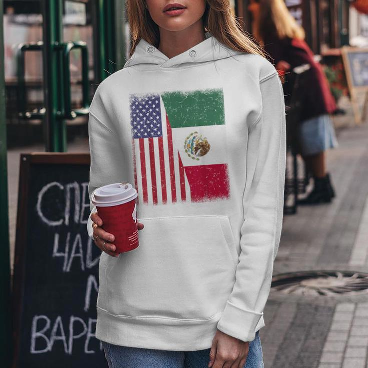 Mexico Independence Day Half Mexican American Flag Women Women Hoodie Unique Gifts