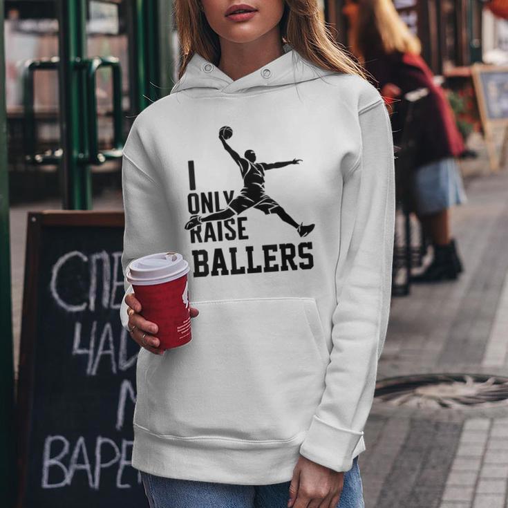 I Only Raise Ballers Lustige Basketball-Ikonen Dunk Mama Papa Kapuzenpullover für Damen Lustige Geschenke