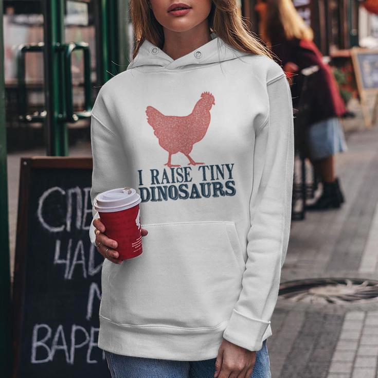 I Raise Tiny Dinosaurs Vintage Retro Chicken Silhouette Women Hoodie Unique Gifts