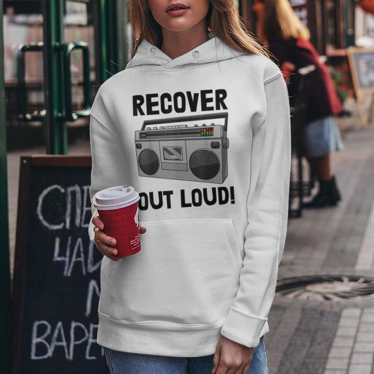Recover Out Loud Vintage Style Tape Recorder Women Hoodie Unique Gifts