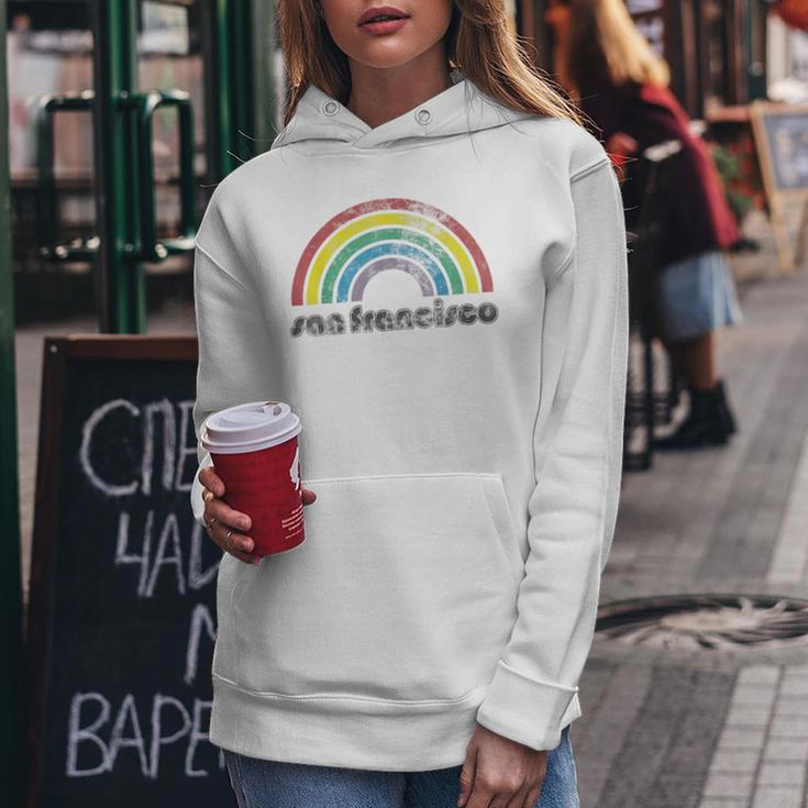 San Francisco Rainbow 70'S 80'S Style Retro Gay Pride Women Hoodie Unique Gifts