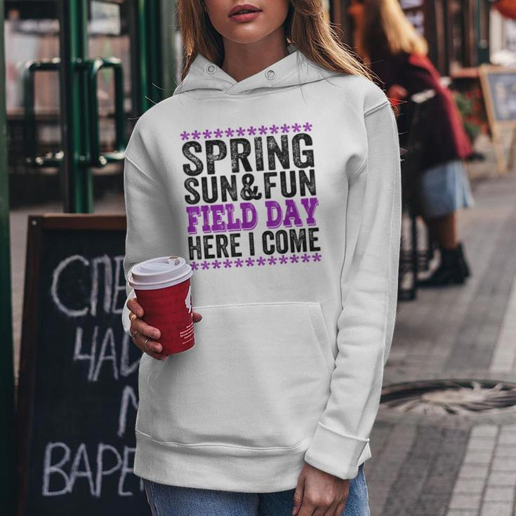 Spring Sun And Fun Quote For Teacher Field Day Pink Women Hoodie Unique Gifts