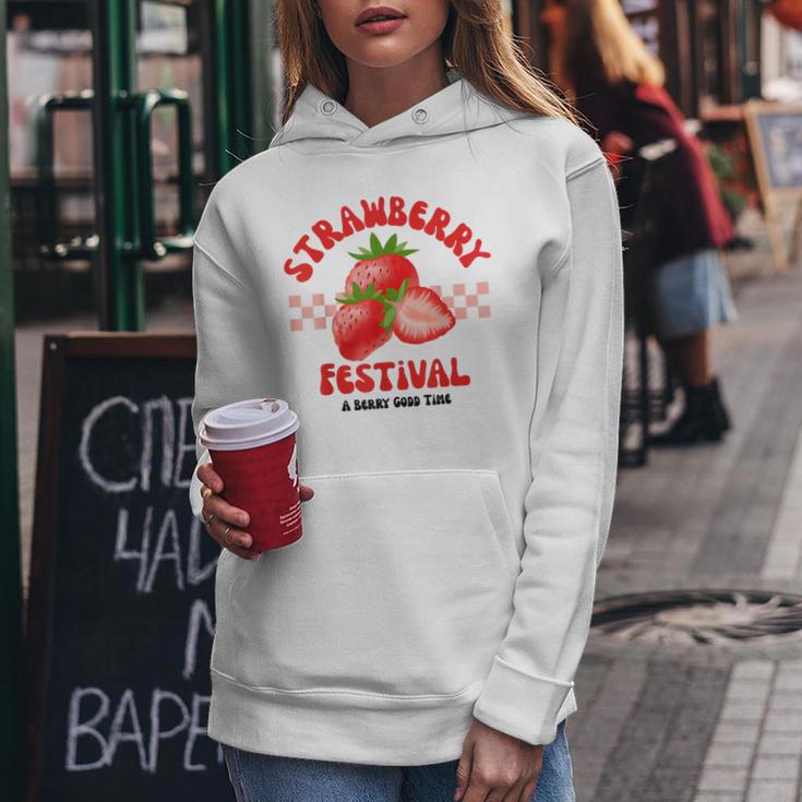 Strawberry Festival A Berry Good Time Fruit Season Women Women Hoodie Unique Gifts