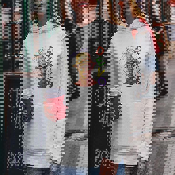 Sweat à capuche femme Hommage à Devo Are We Not Men? Design New Wave Cadeaux drôles