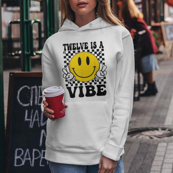 Twelve Is A Vibe 12Th Birthday Groovy Boys Girls 12 Year Old Women Hoodie Unique Gifts