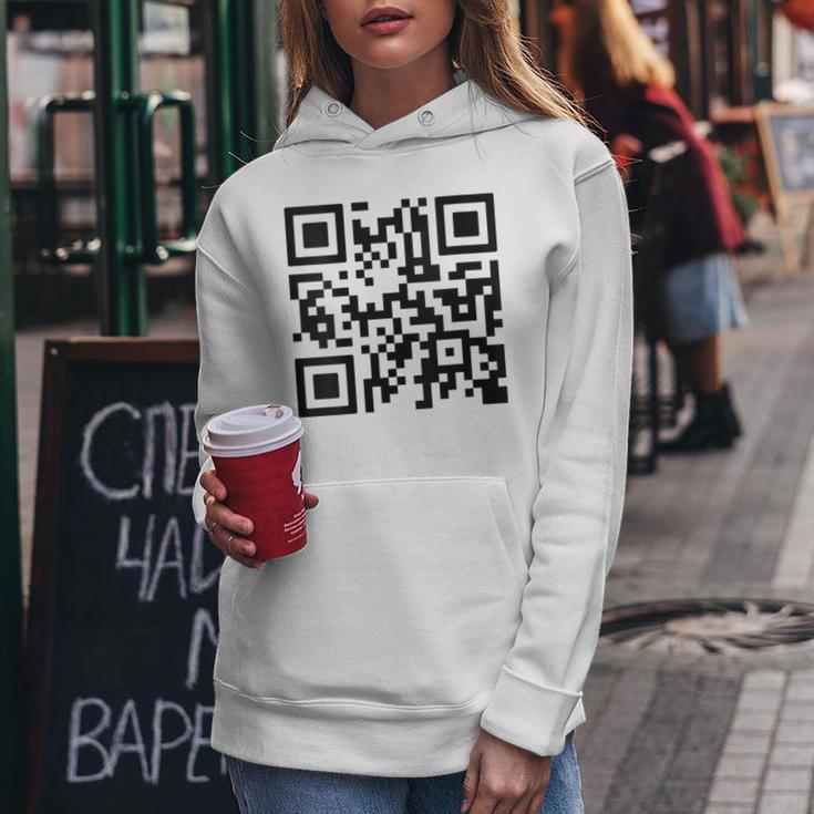 Unique Qr-Code With Humorous Hidden Message Women Hoodie Unique Gifts