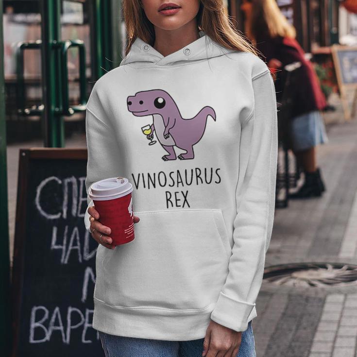 Vinosaurus Rex Dino Dinosaur Wine Wine Am Pm Fun Kapuzenpullover für Damen Lustige Geschenke