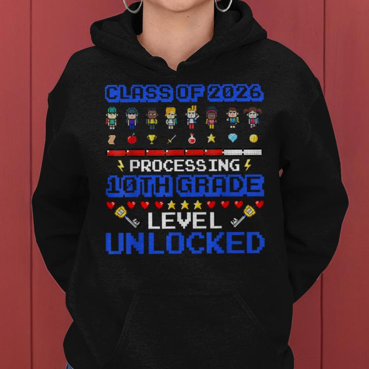 10Th Grade First Day Of School Class Of 2026 Video Games Women Hoodie